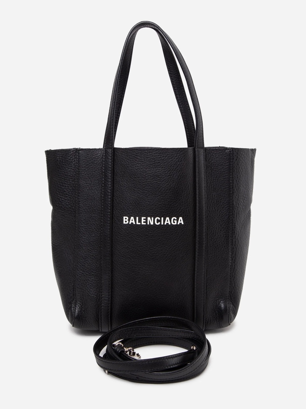Balenciaga Black Calfskin XXS Everyday Tote Bag With Strap